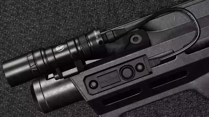 SureFire Flashlight Weapon Attachment Low-poly 3D model