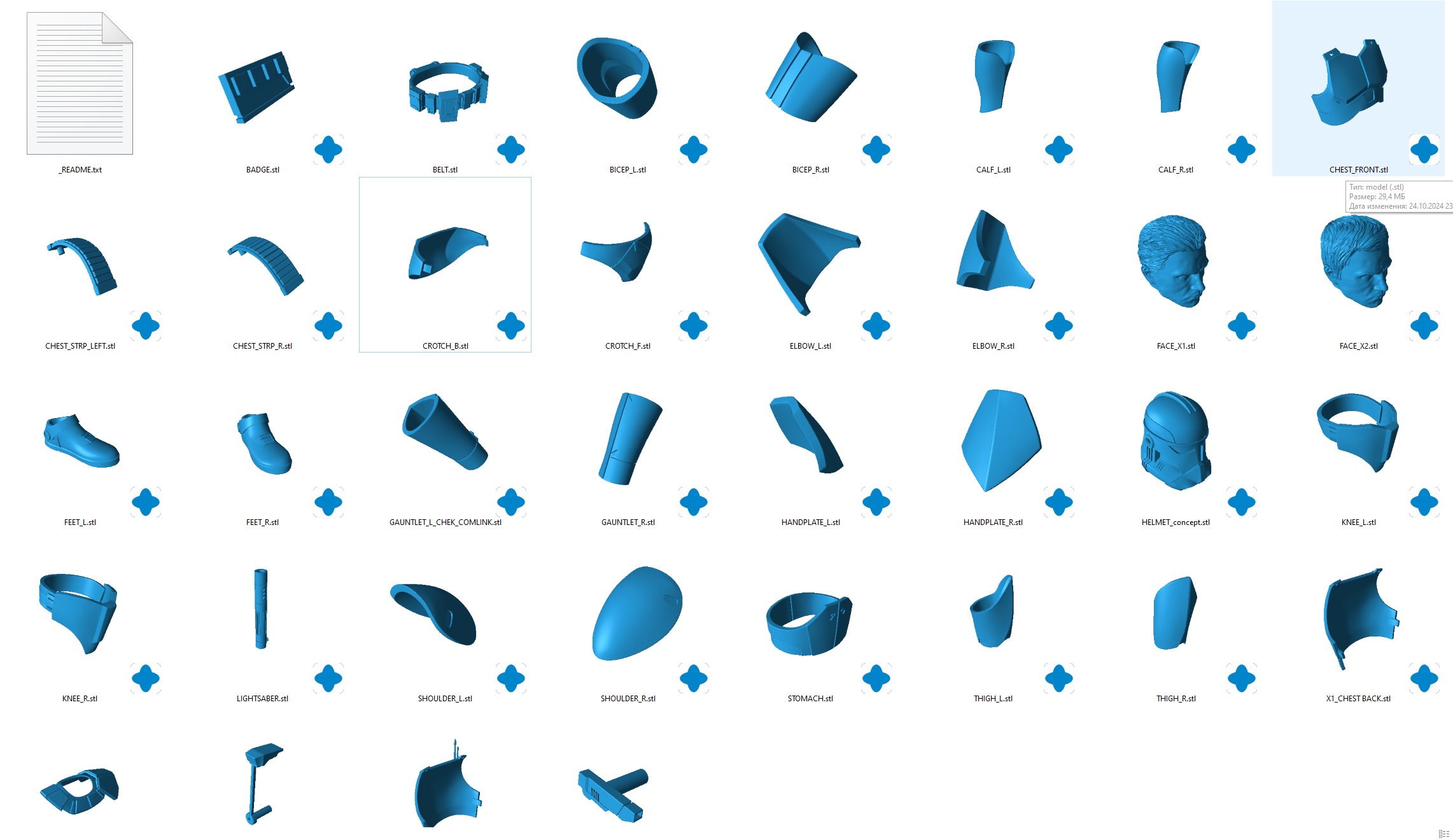 Star Wars X1 X2 Clone Troopers Action Figure Kit 3D print model_1