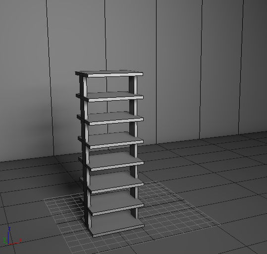 cupboard furniture Low-poly 3D model_6