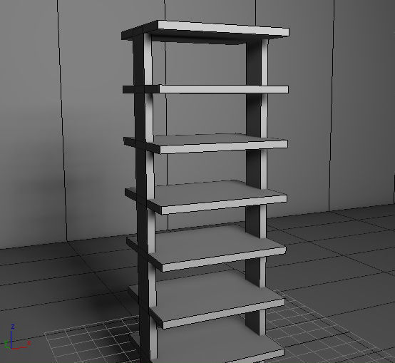 cupboard furniture Low-poly 3D model_7