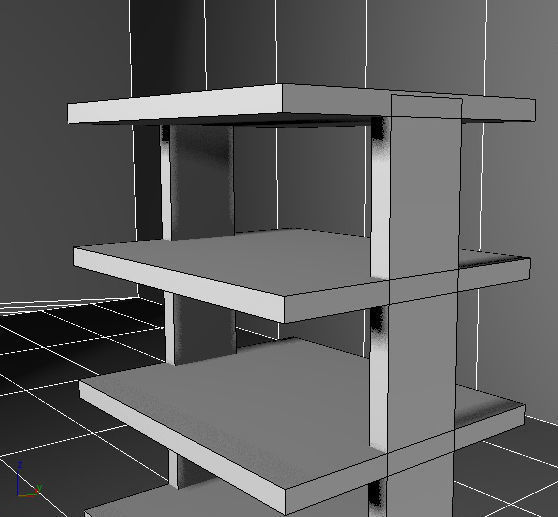 cupboard furniture Low-poly 3D model_3