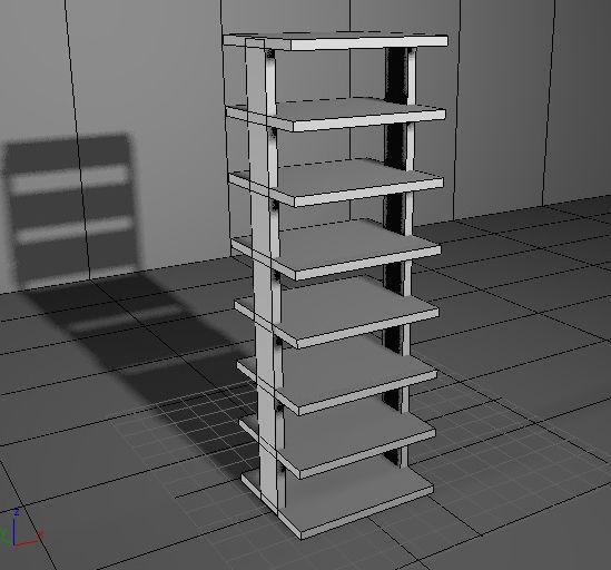 cupboard furniture Low-poly 3D model_1
