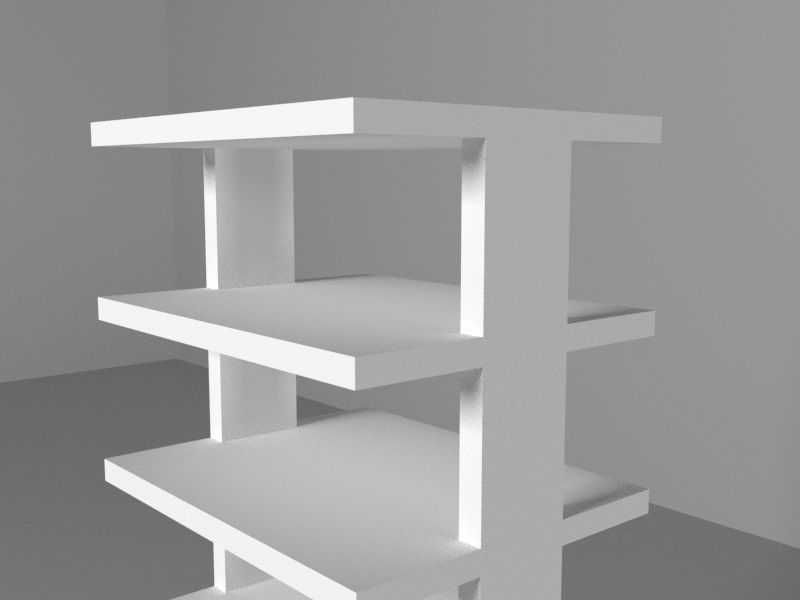 cupboard furniture Low-poly 3D model_2