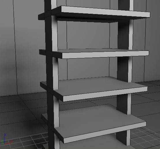 cupboard furniture Low-poly 3D model_4