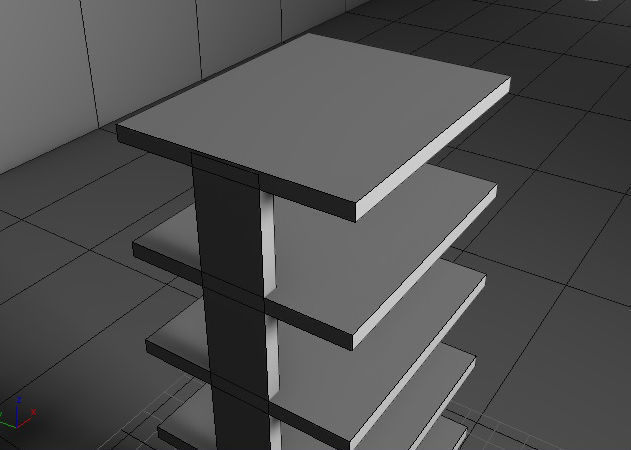cupboard furniture Low-poly 3D model_8