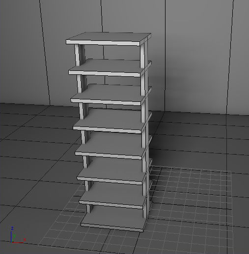 cupboard furniture Low-poly 3D model_9