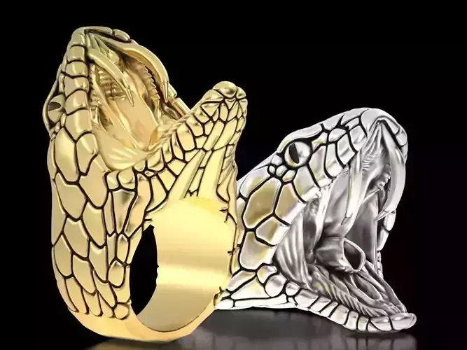 Snake head ring