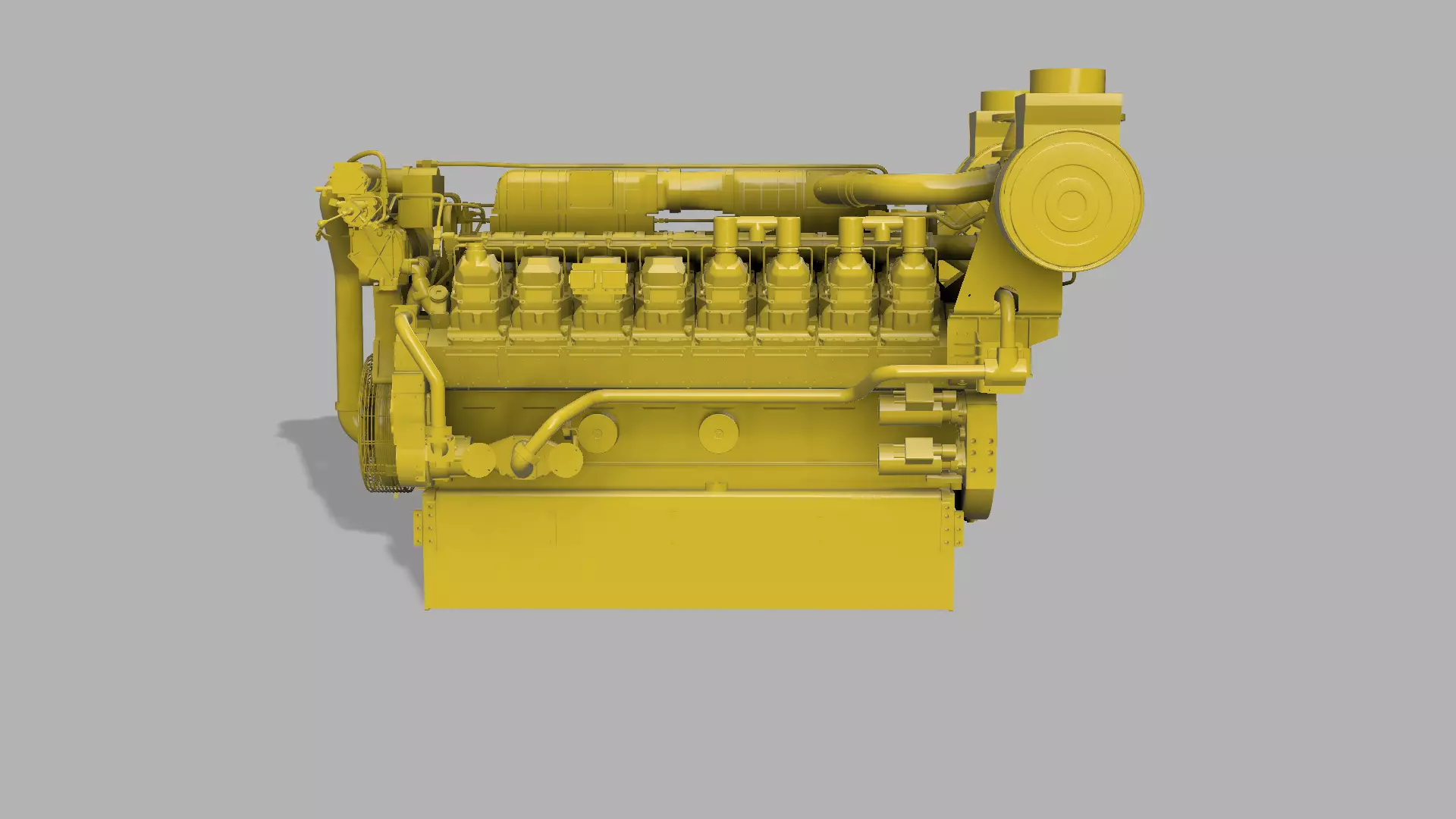 Diesel engine 3516B CAT 3D print model_0