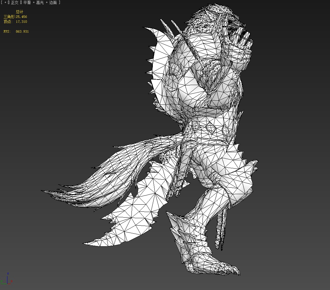 Werewolf warrior 3D model_6