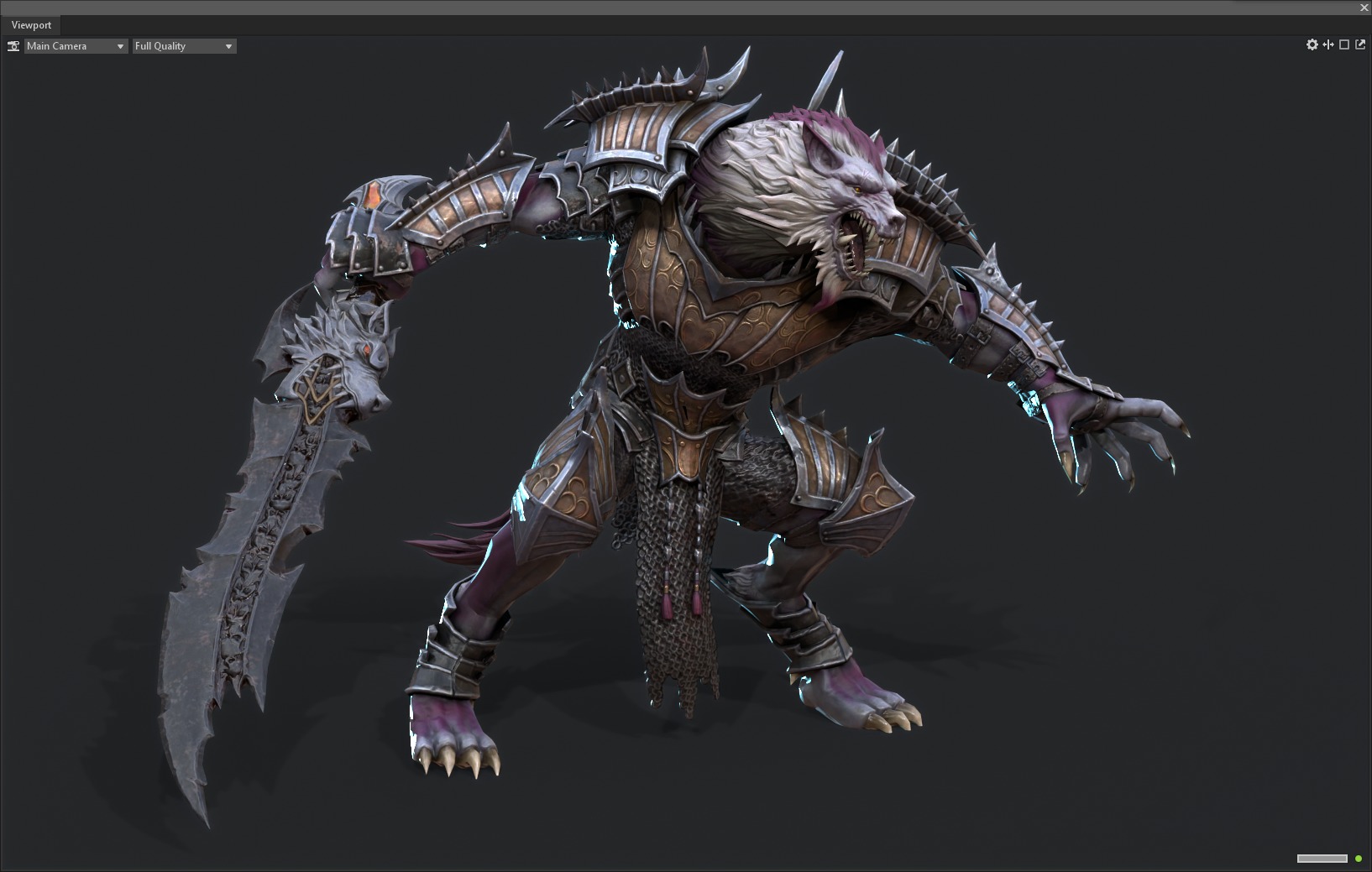 Werewolf warrior 3D model_4