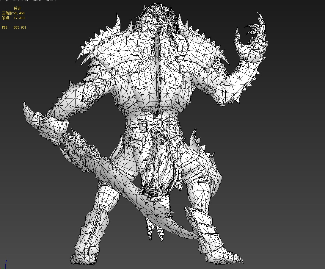 Werewolf warrior 3D model_8