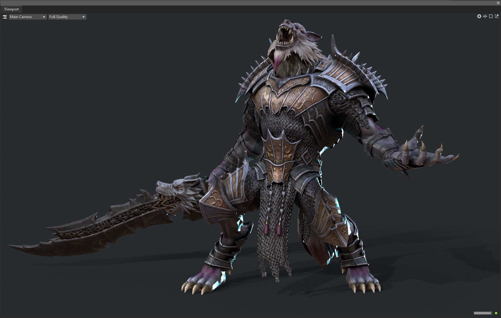Werewolf warrior 3D model_3