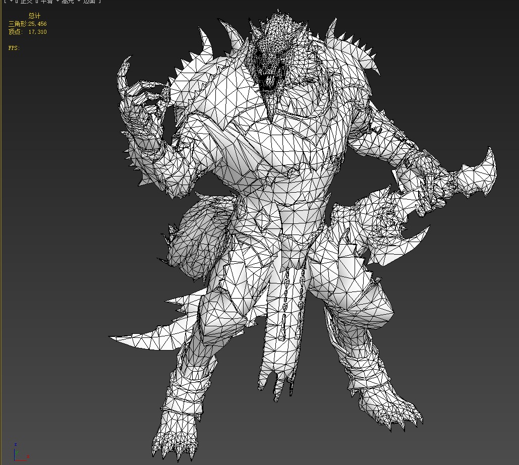 Werewolf warrior 3D model_9