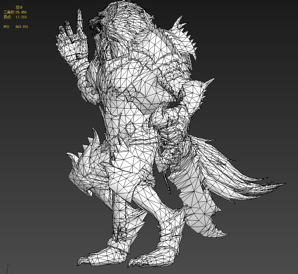 Werewolf warrior 3D model_7