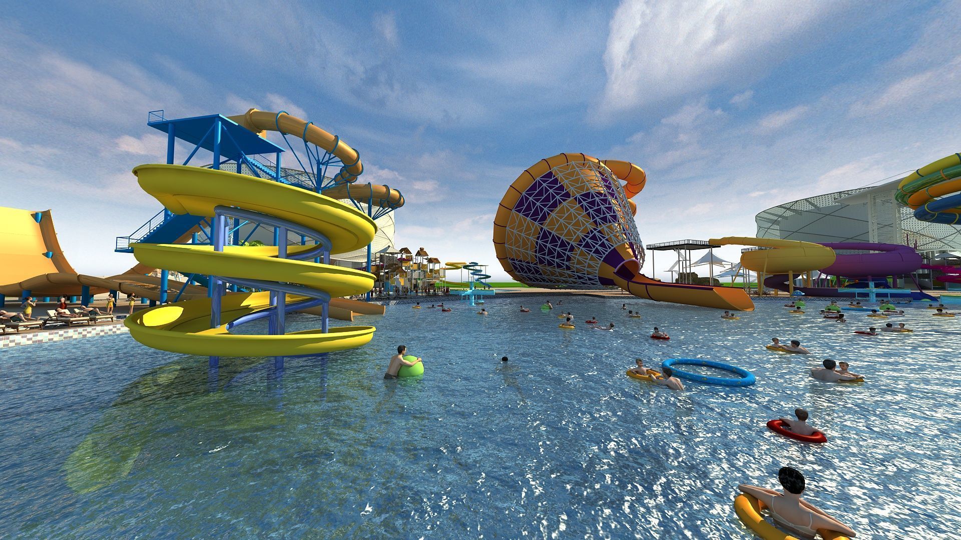 Water park 3D model_9