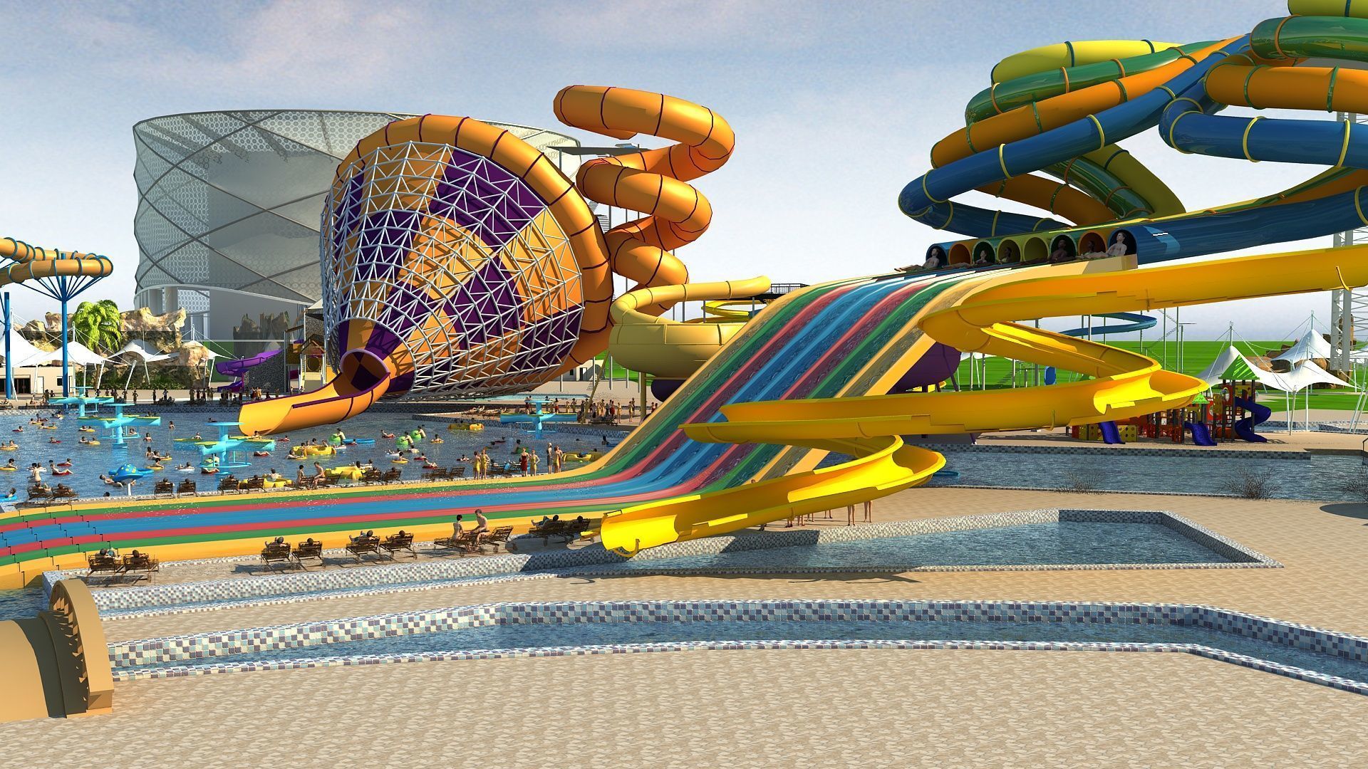 Water park 3D model_10