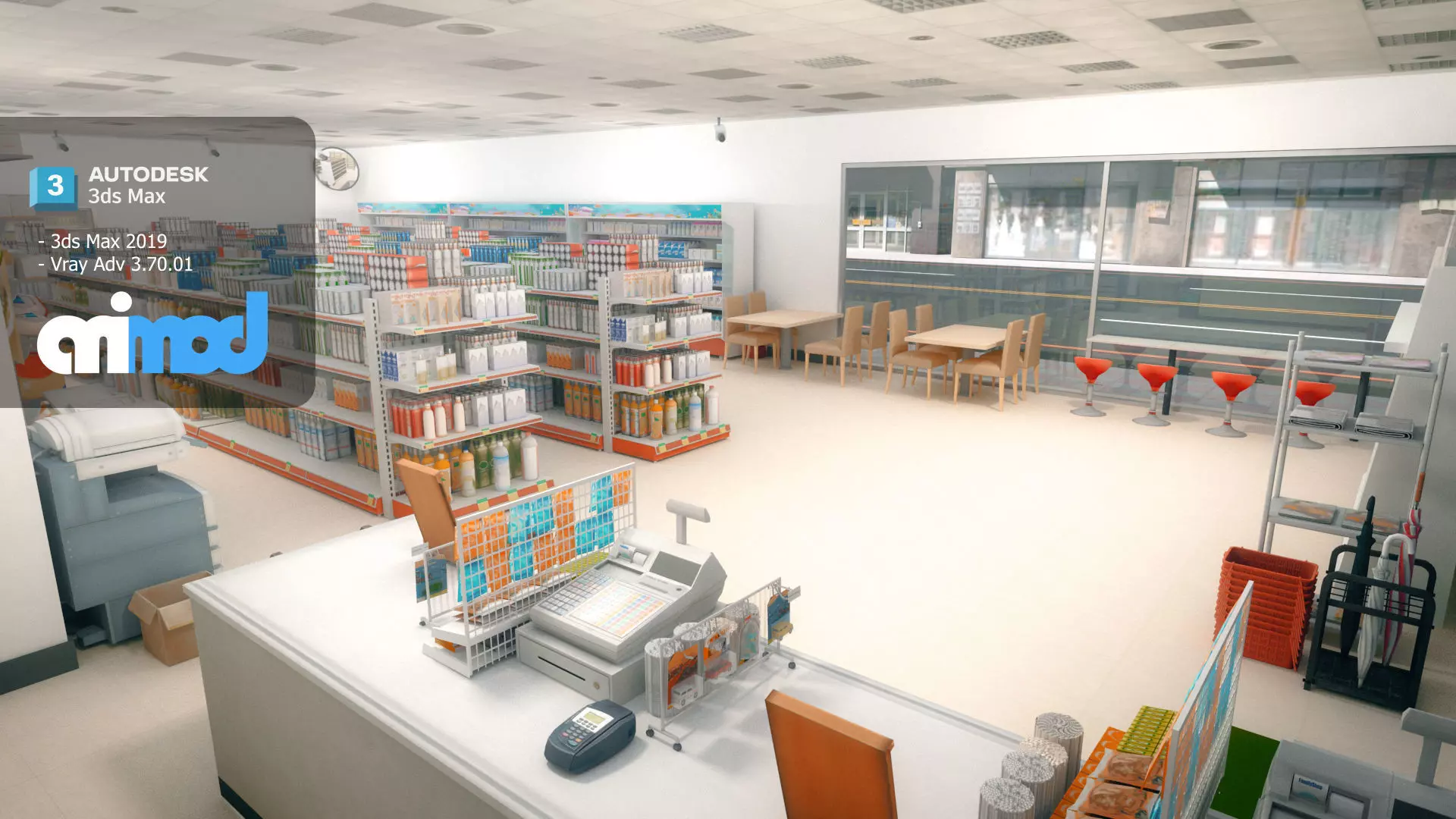 Convenience Store 0001 3D model_0