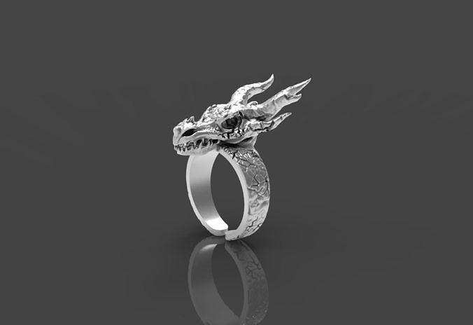 DRAGON RING - AJUSTBLE READY TO PRINT 3D print model