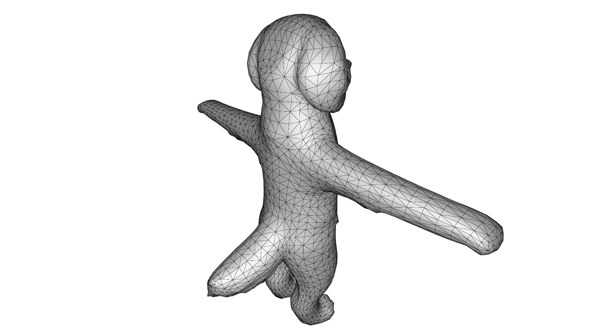 Golden Paws the Adorable Puppy Low-poly 3D model_9