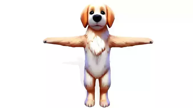 Golden Paws the Adorable Puppy