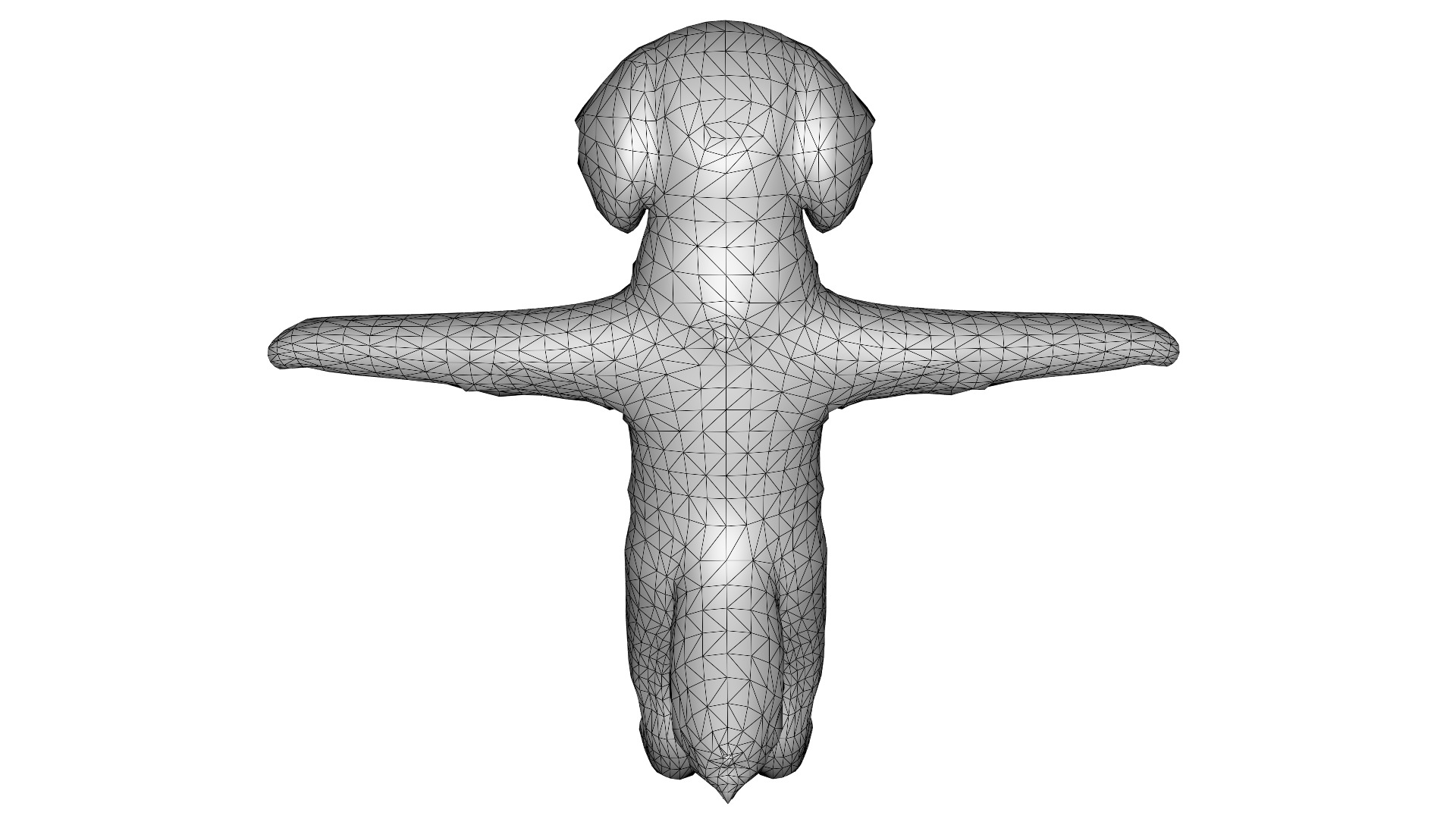 Golden Paws the Adorable Puppy Low-poly 3D model_7