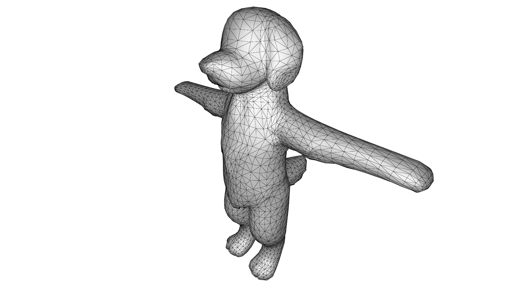 Golden Paws the Adorable Puppy Low-poly 3D model_8