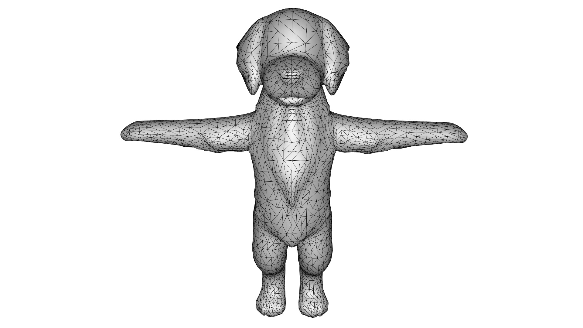 Golden Paws the Adorable Puppy Low-poly 3D model_6