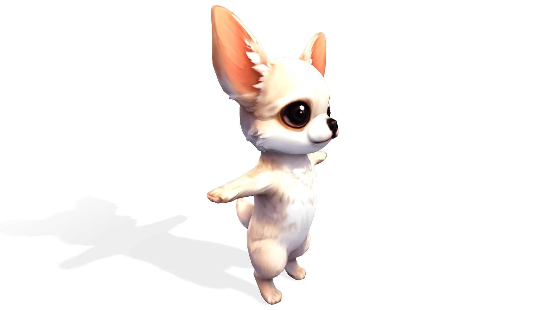 ChiChi the Curious Chihuahua Low-poly 3D model_1