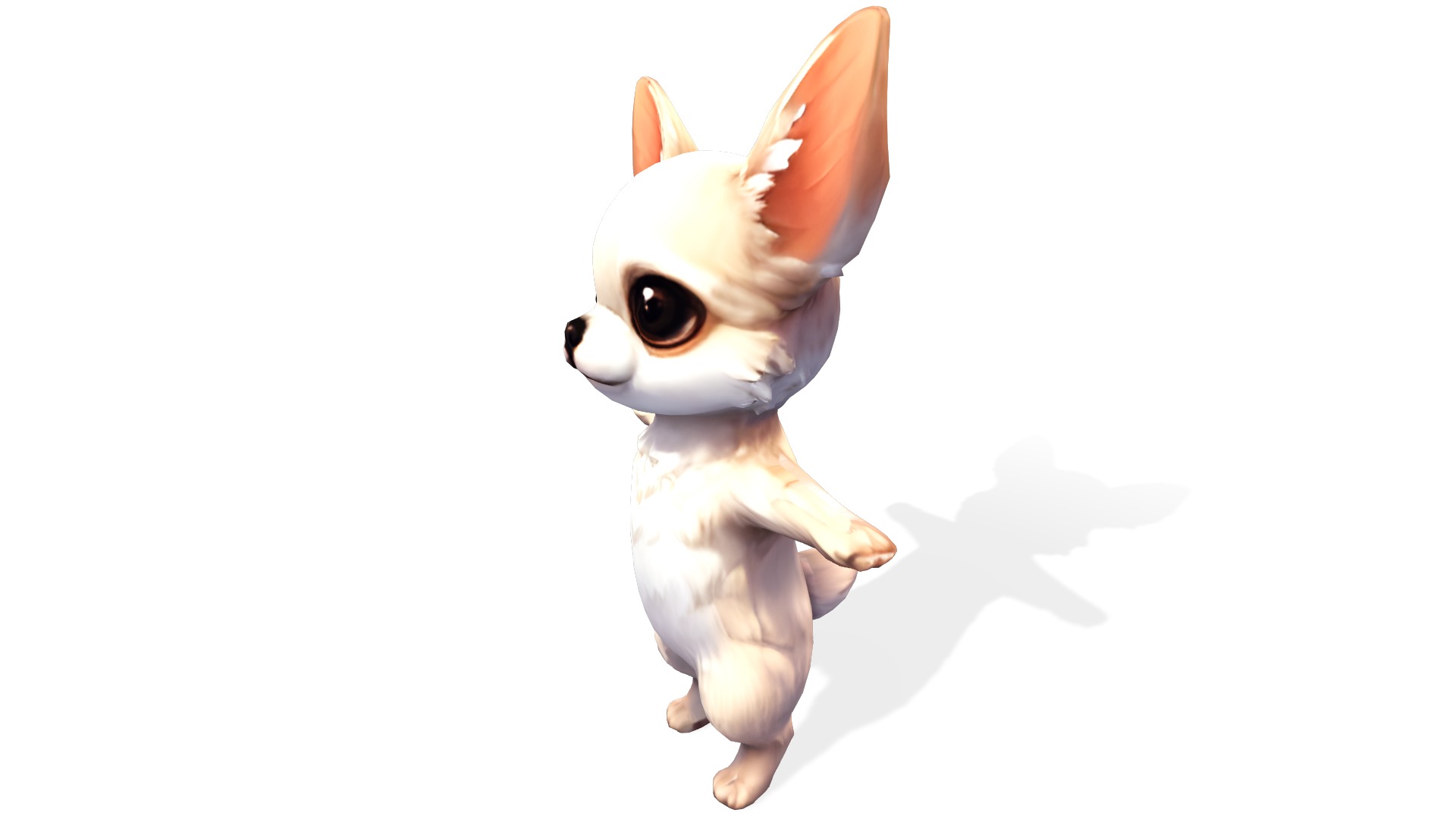 ChiChi the Curious Chihuahua Low-poly 3D model_2