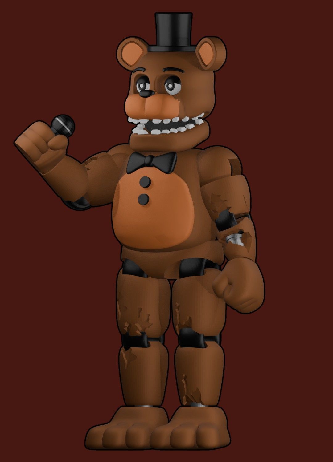 Withered Freddy Flexy No supports 3D print model_1