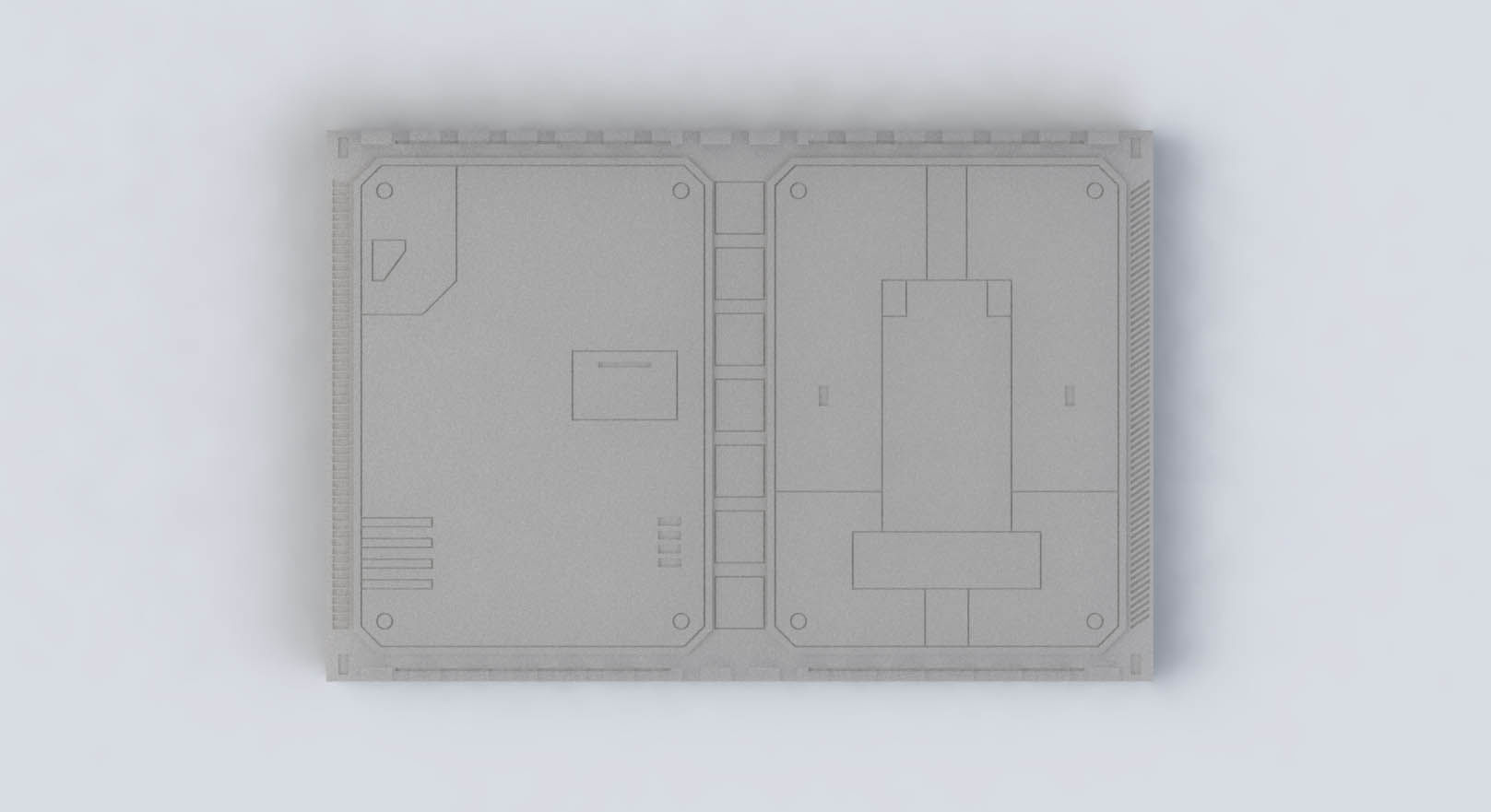 Mecha Hangar Base 3D print model_1