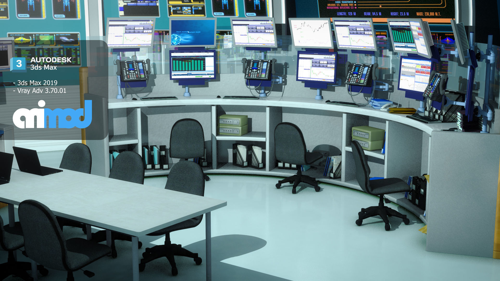 Mission Control Center 3D model_4