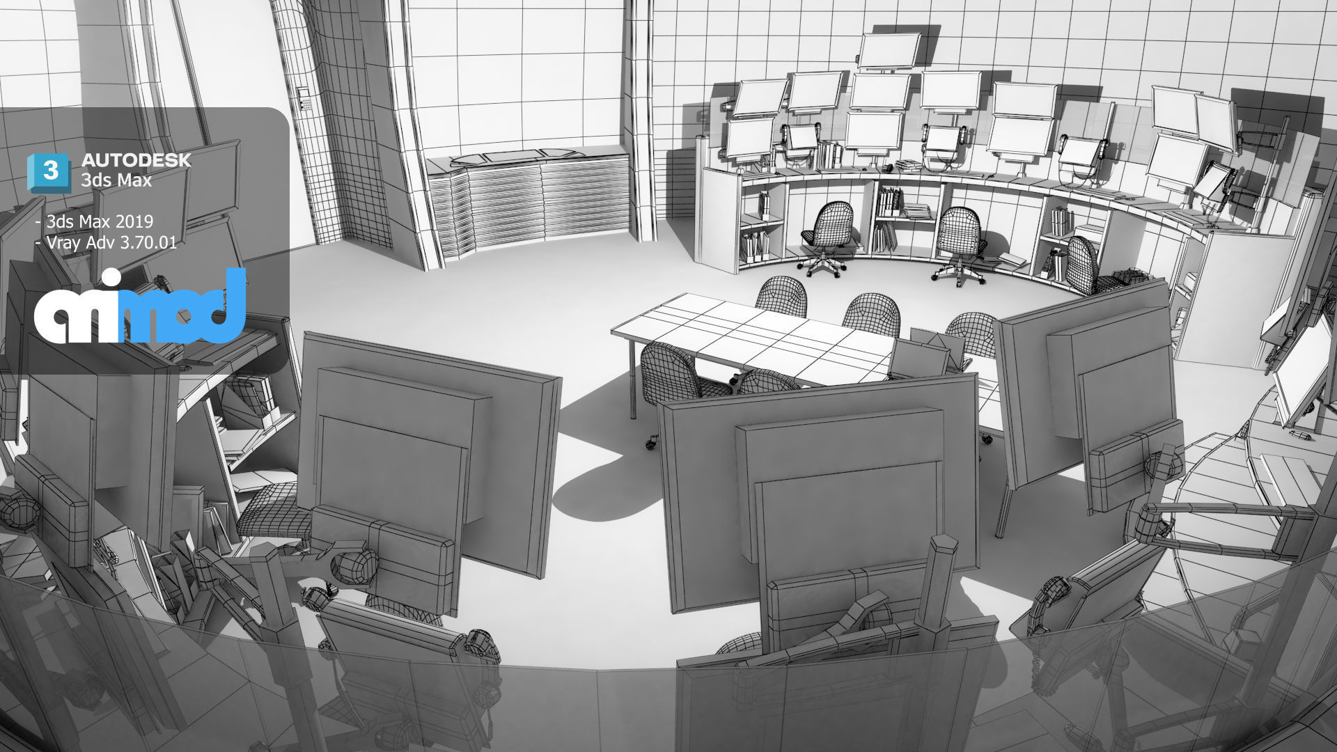 Mission Control Center 3D model_6
