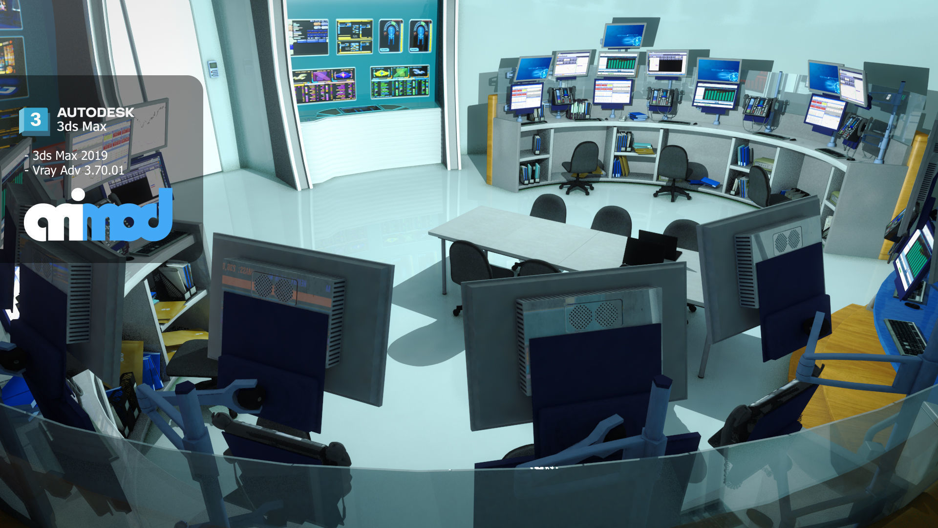 Mission Control Center 3D model_1