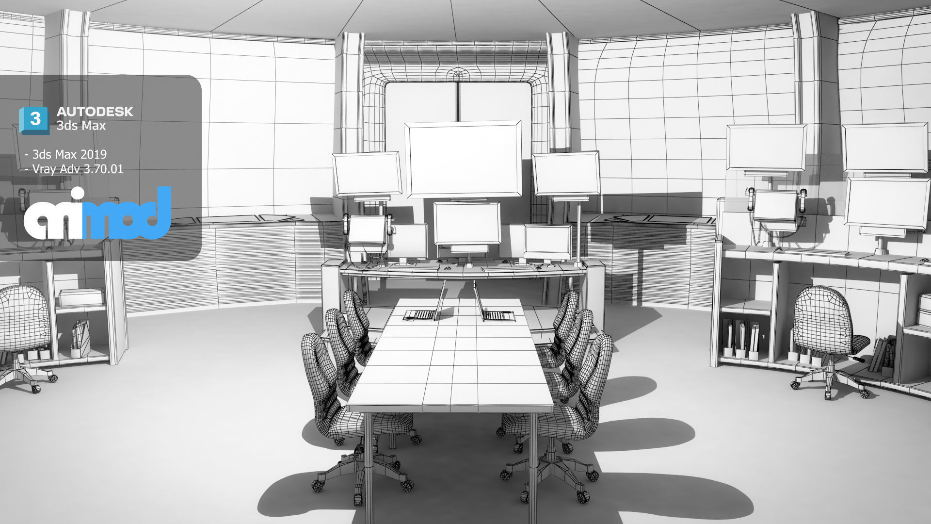 Mission Control Center 3D model_8