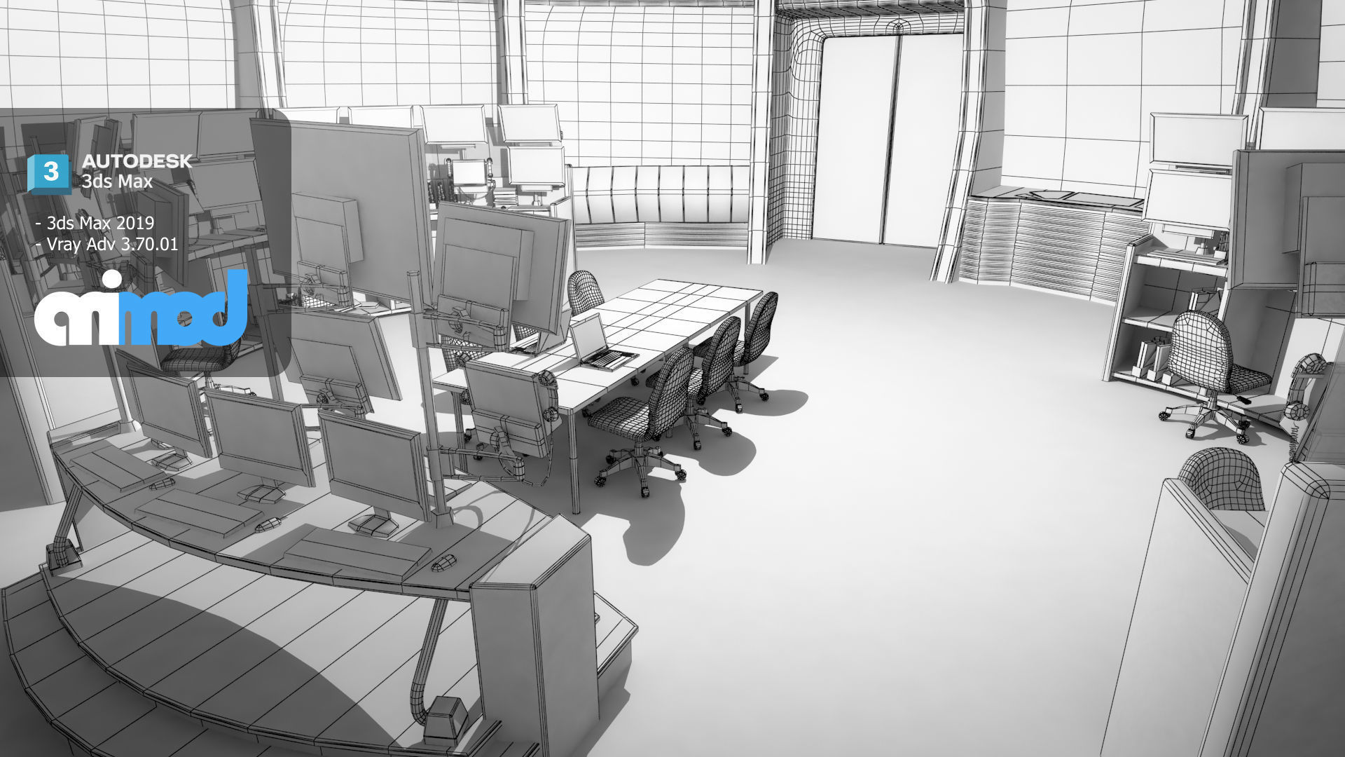 Mission Control Center 3D model_7