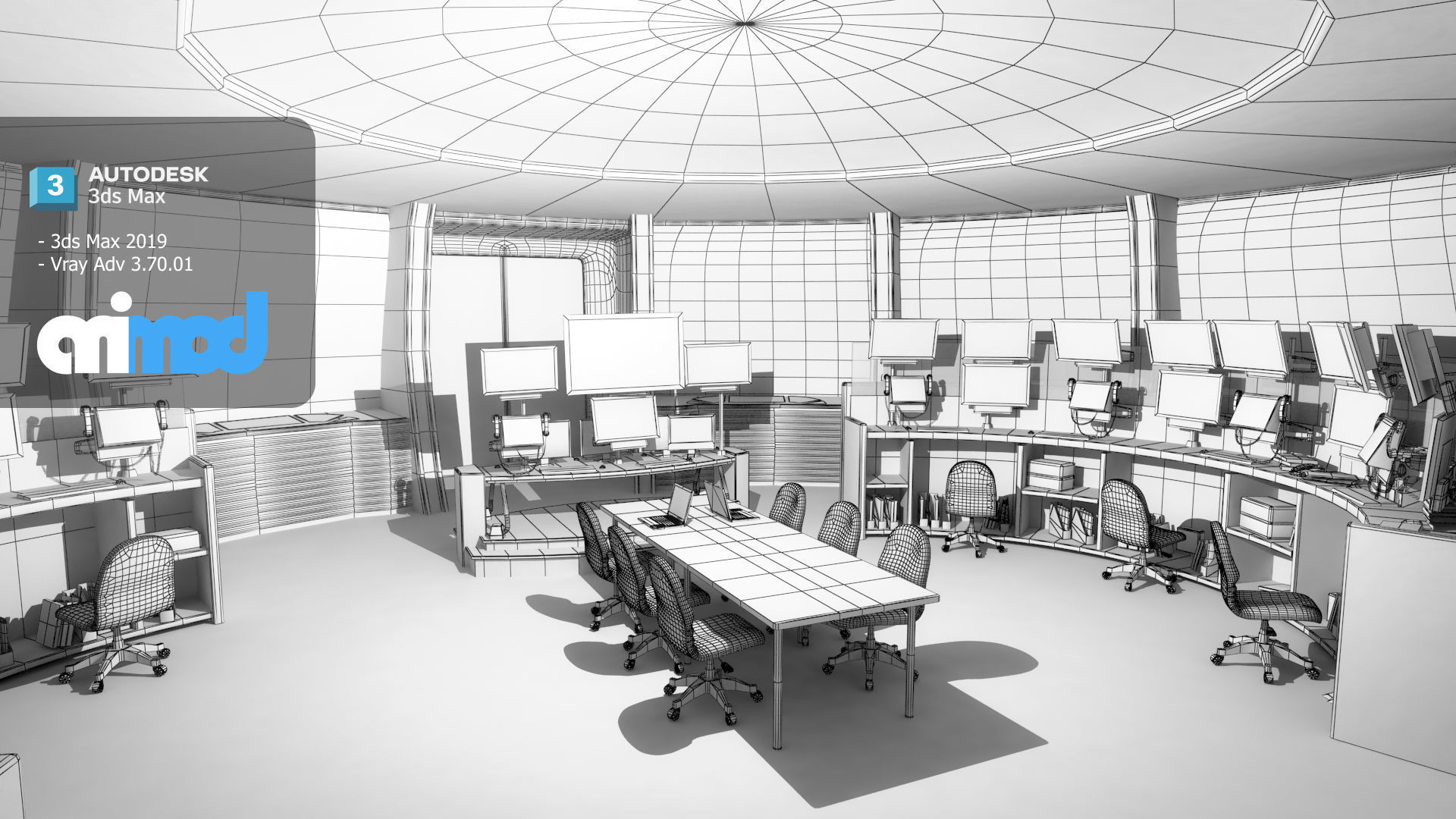 Mission Control Center 3D model_5