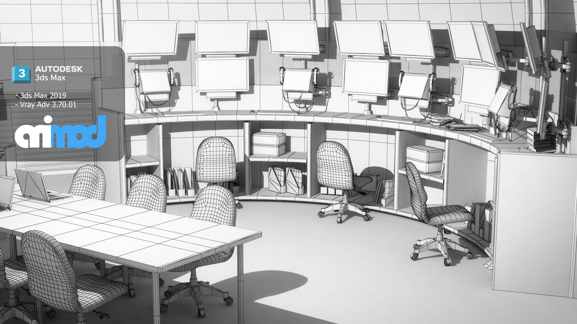 Mission Control Center 3D model_9