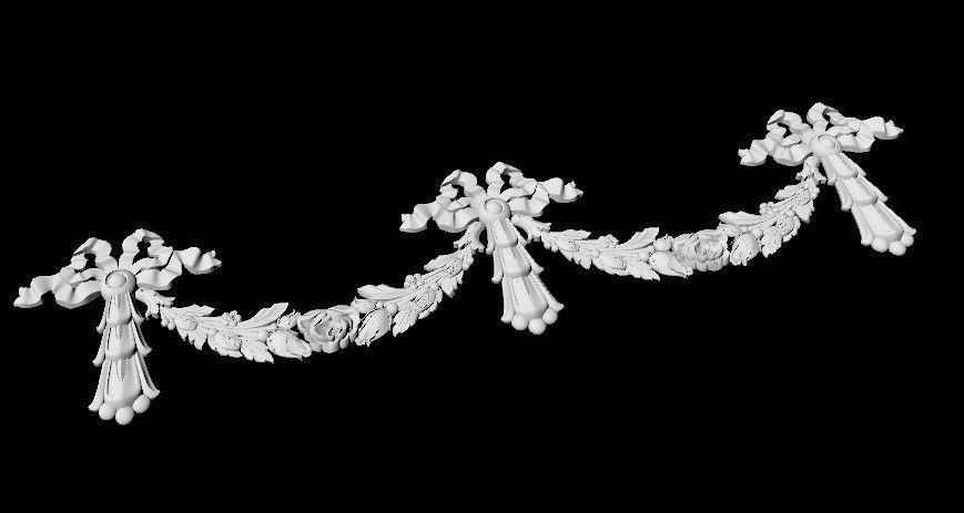 Central decor ornament for furniture 3D model_2