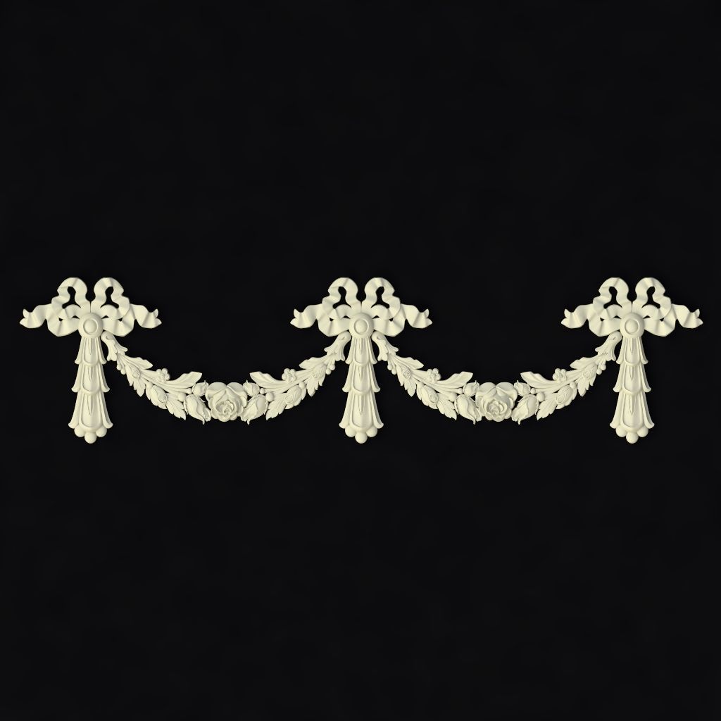 Central decor ornament for furniture 3D model_1