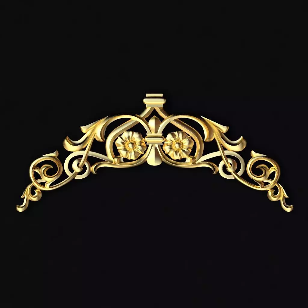 Central decor ornament for furniture 3D model