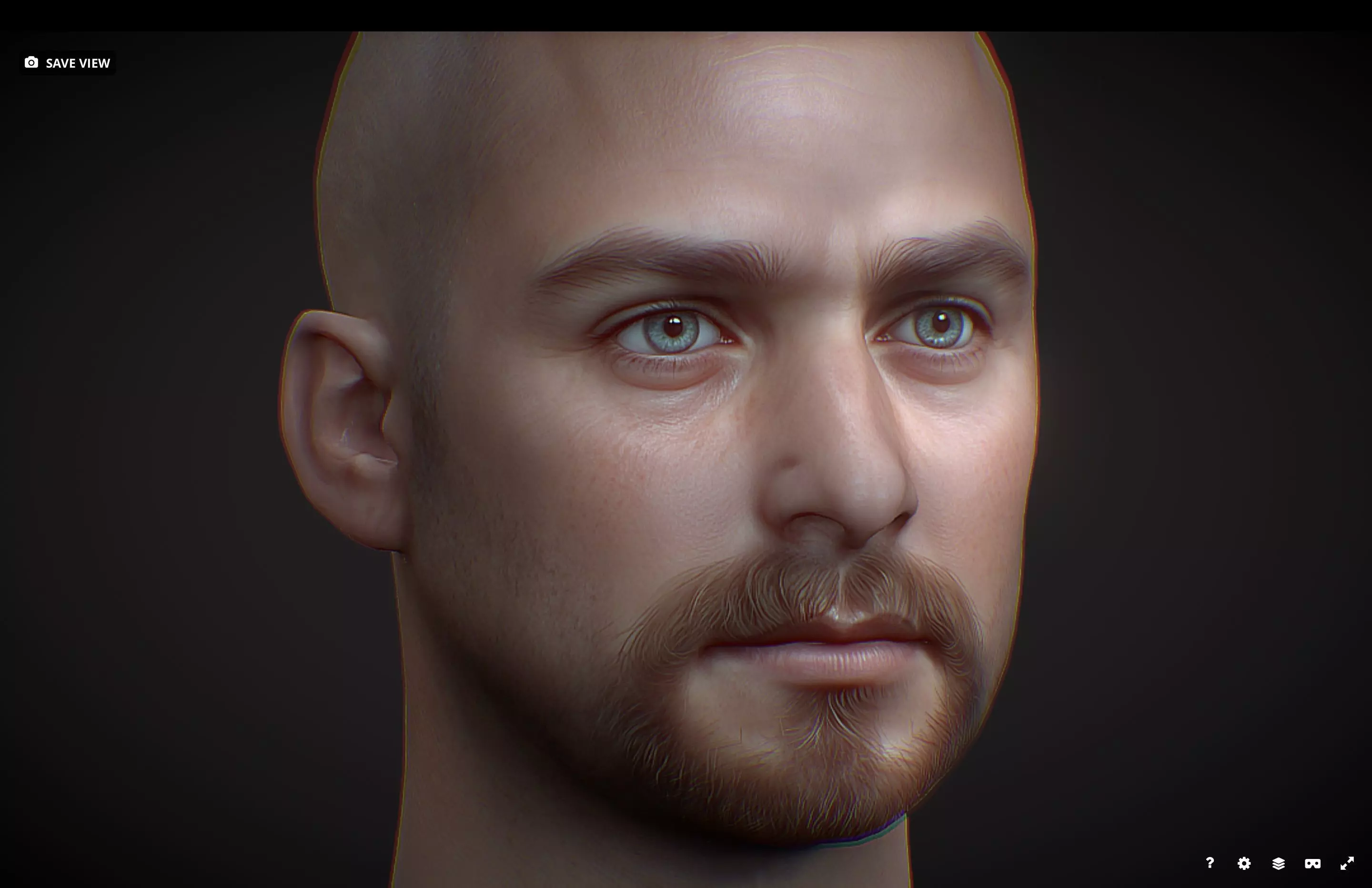 Realistic White Male Low-poly 3D model_0
