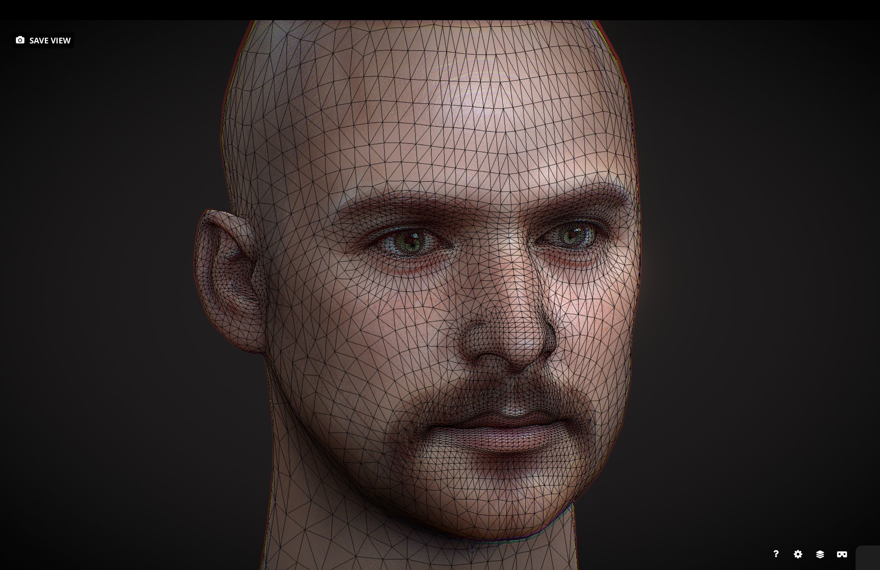 Realistic White Male Low-poly 3D model_1