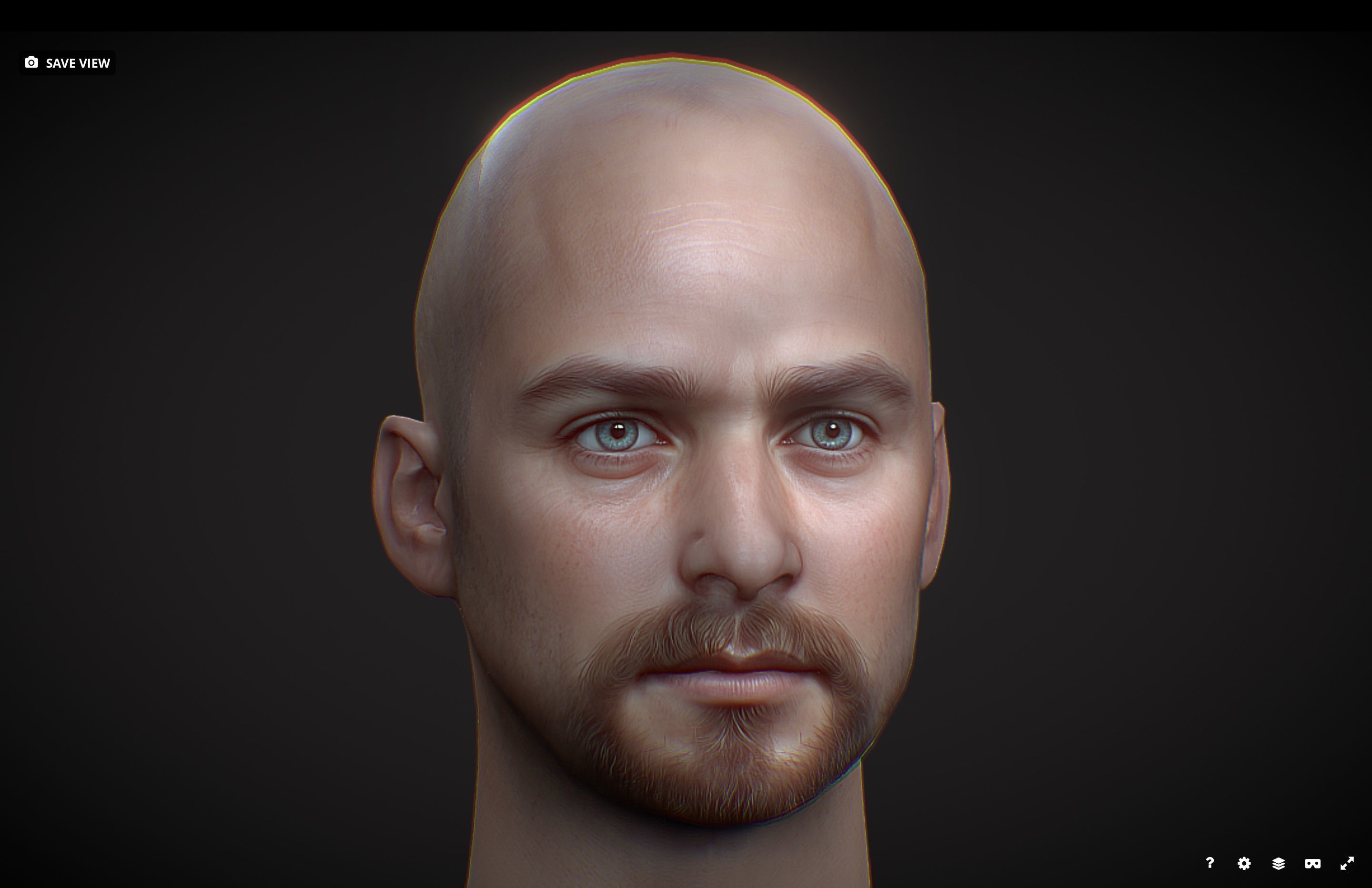 Realistic White Male Low-poly 3D model_3