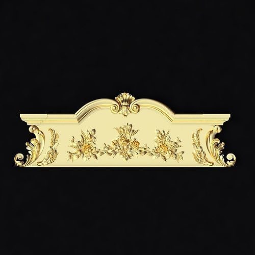 Central decor ornament for furniture 3D model
