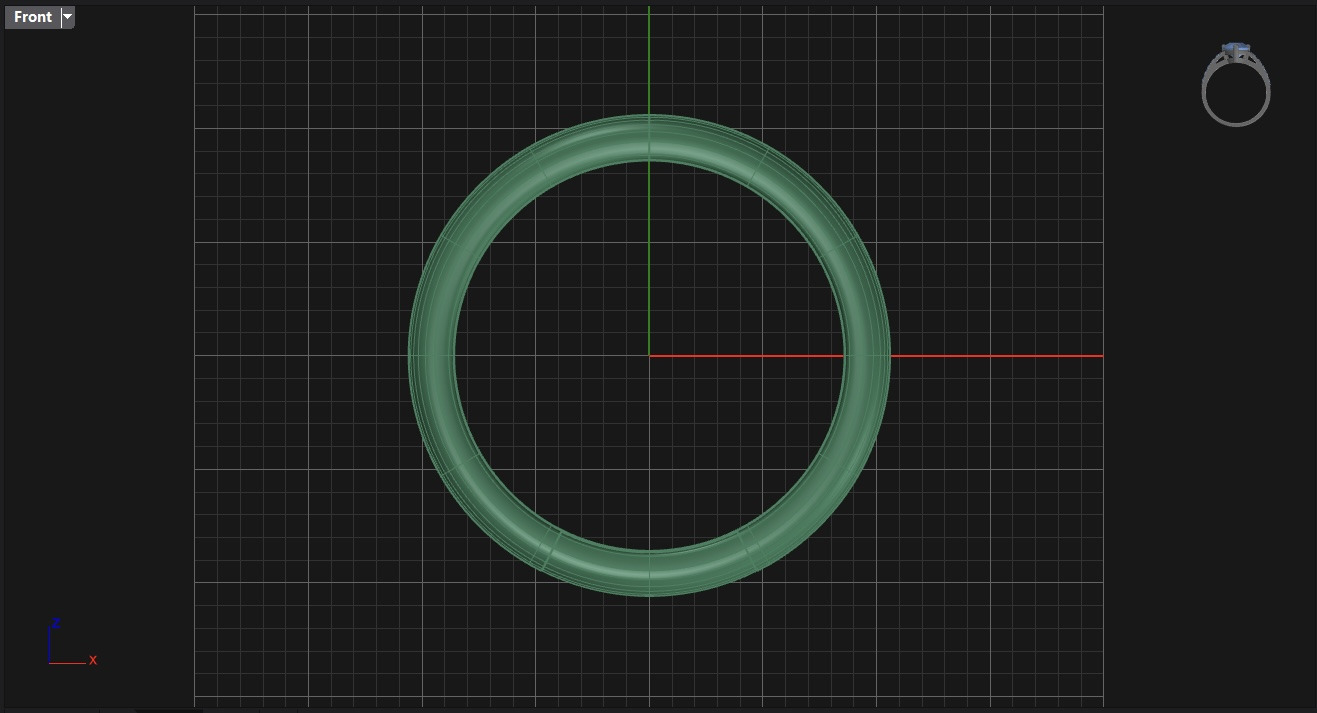 half bead and line Ring Free 3D print model_6