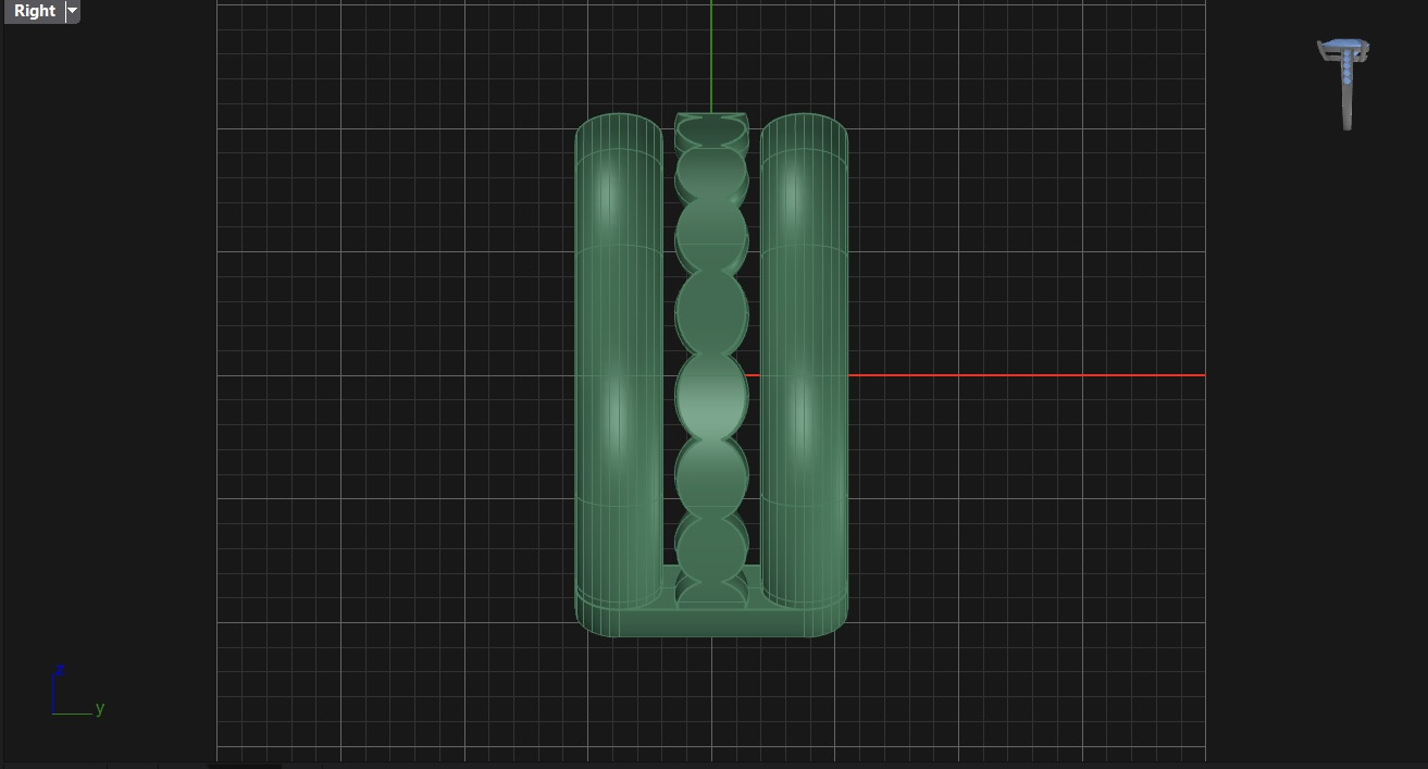 half bead and line Ring Free 3D print model_7