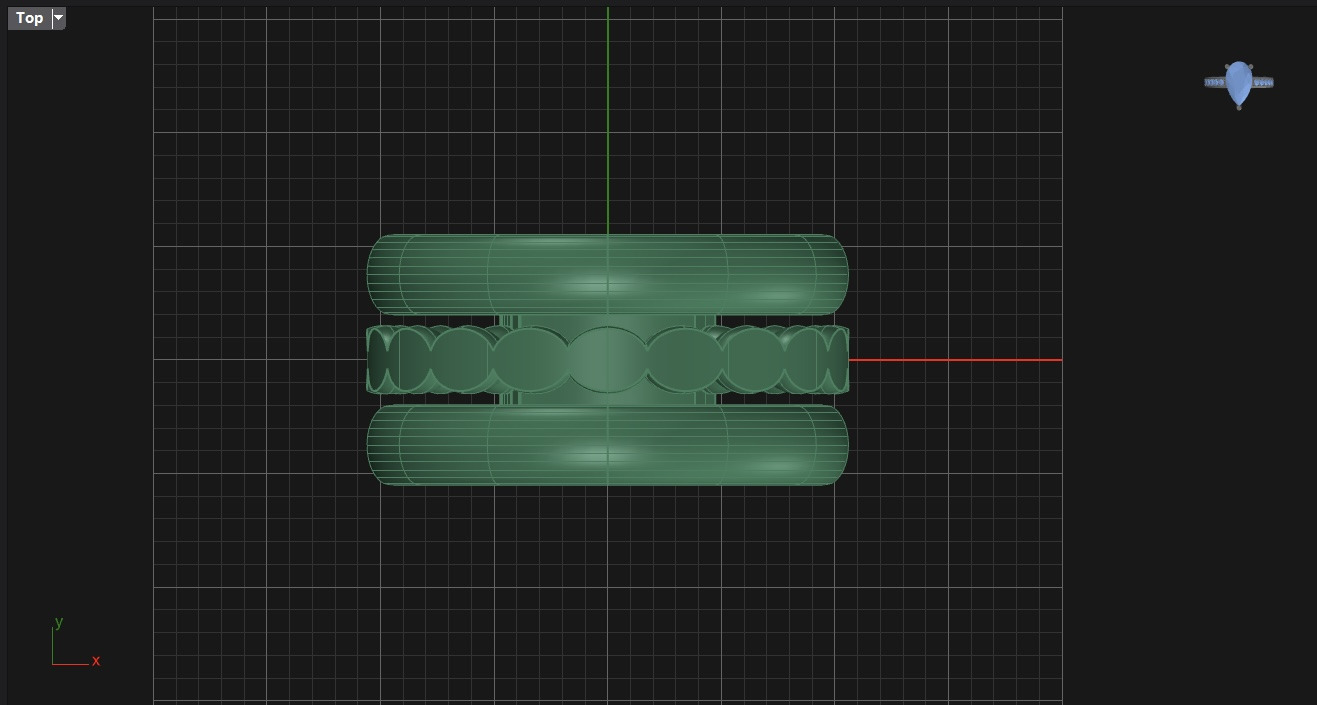 half bead and line Ring Free 3D print model_5