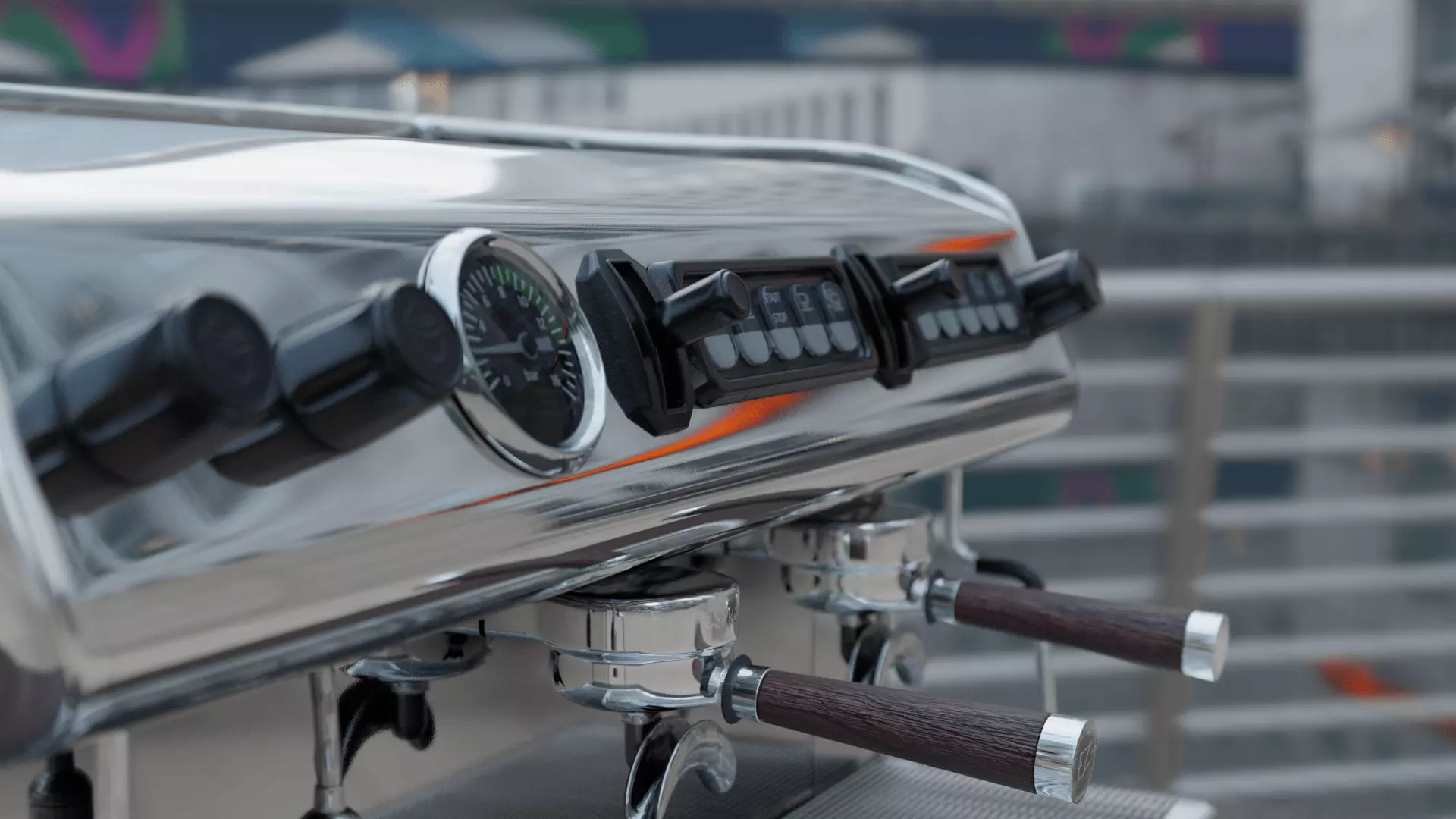 Espresso Machine Low-poly 3D model