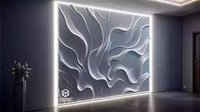 modern panel wall decor set wall relief mural CNC 104